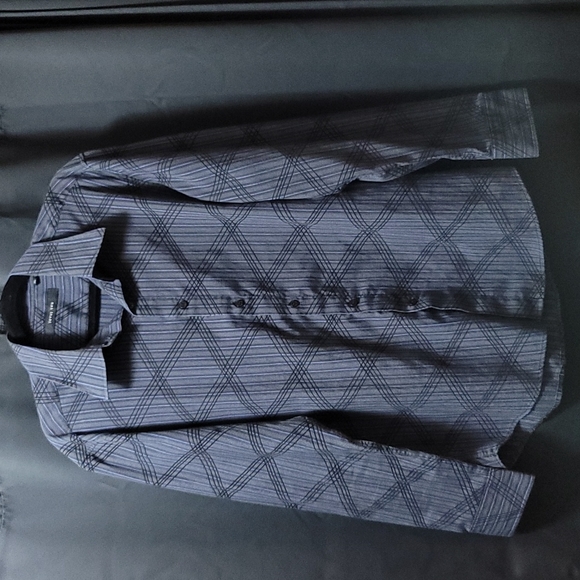 Level Ten Velvet Embossed Striped Button Down Shirt - Picture 1 of 10